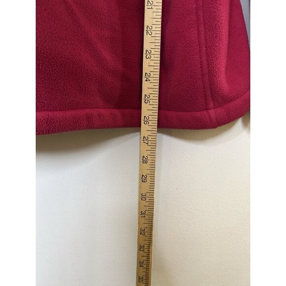 Lands End Fleece Lined Toogle Jacket Zipper Hood Pink Winter Size Medium - Picture 7 of 11
